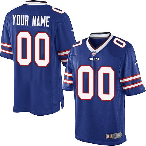 Men's Limited Nike Jersey Royal Blue Home - Customized NFL Buffalo Bills